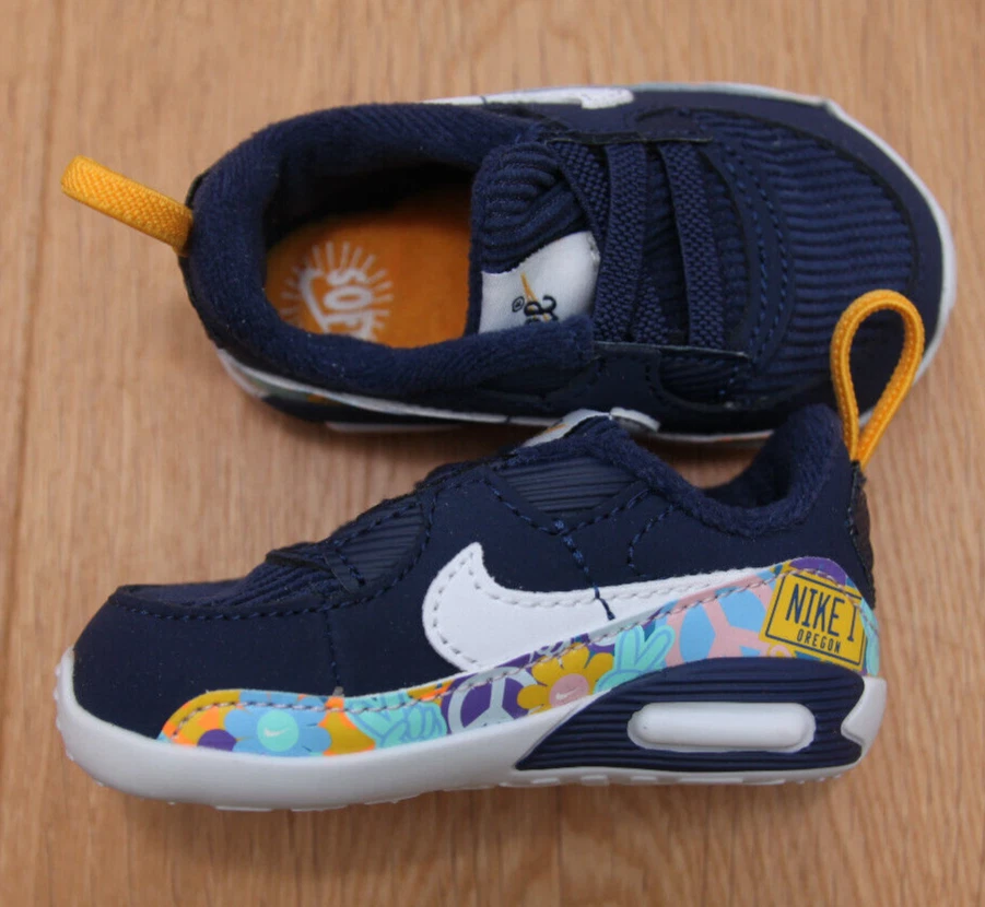 Nike Baby Max 90 Cuna SE (CB) ~ Azul Marino Medianoche/Blanco ~ Talla 3C Nuevo en Caja (La caja tiene algo de desgaste) Foto 4 de 4