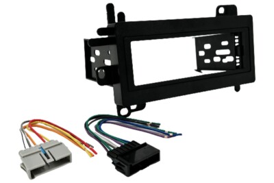 Single ISO DIN Stereo Dash Kit & Wire Harness Car Radio Installation Bundle