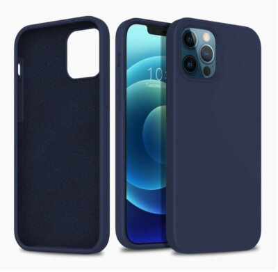 iPhone 12 Pro Phone Case Silicone - USLAI Liquid Silicone Case for iPhone 12/12