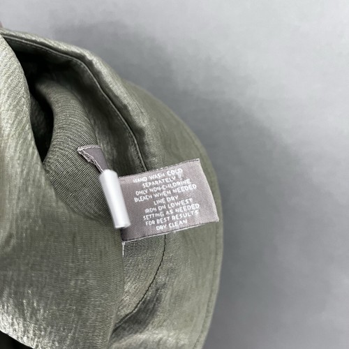 Chico’s Jacket Womens Size 3 XL Sage Green Lohan Shimmer Button 3/4 Sleeve - Picture 10 of 13