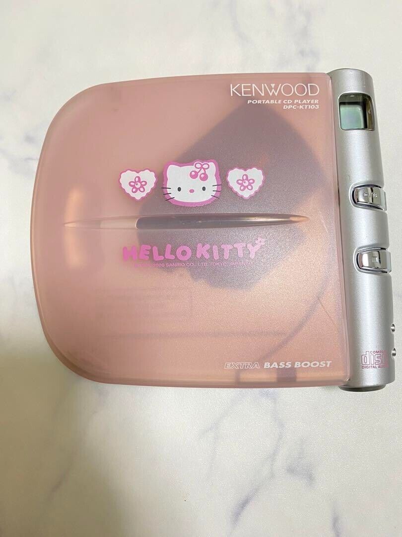Kenwood DPC-KT103 Portable CD Player Sanrio Hello Kitty Pink Kenwood DPC-KT103 Portable CD Player Sanrio Hello Kitty Pink