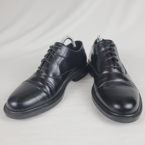Bostonian Strada Cap Toe Dress Shoes Oxford US Mens 9.5 M Black Leather