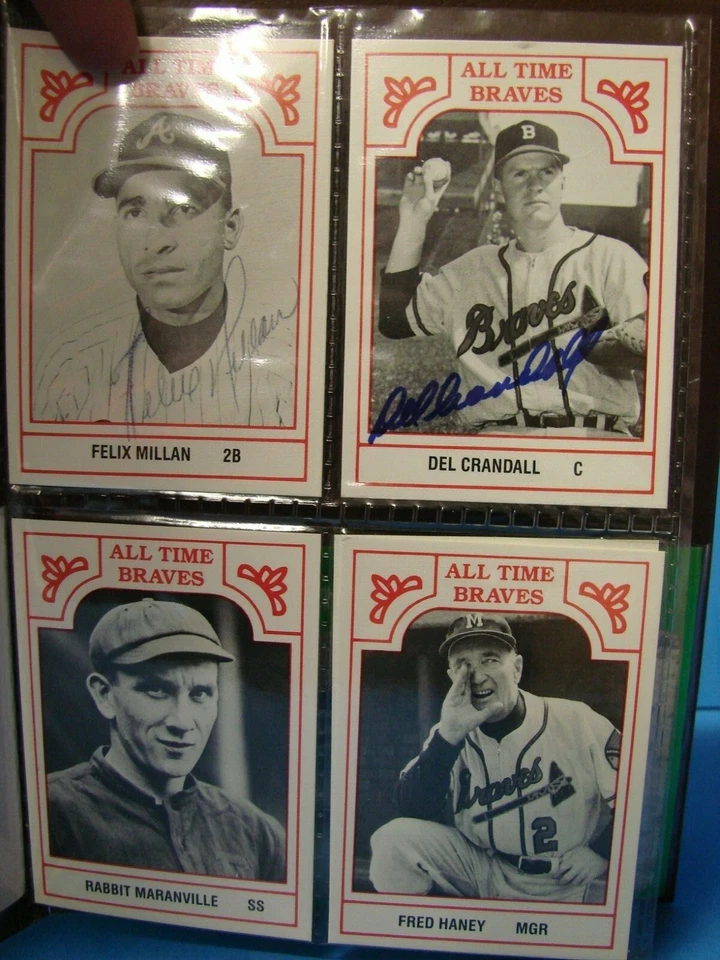 1986 TCMA Baseball Cards Braves Felix Millan Del Crandall Wally Berger Autograph - Image 4 of 4