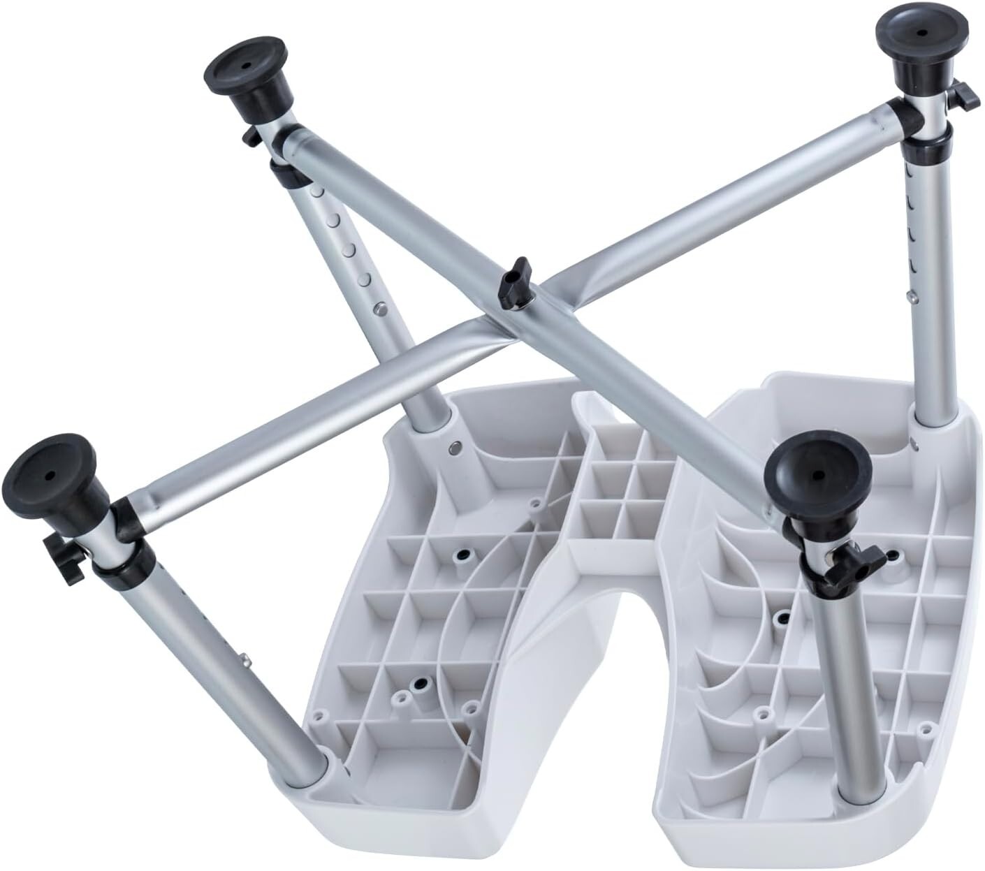 Black and White Polyresin Bathroom Shower Chair Stool, Anti-Slip Bathing Aid