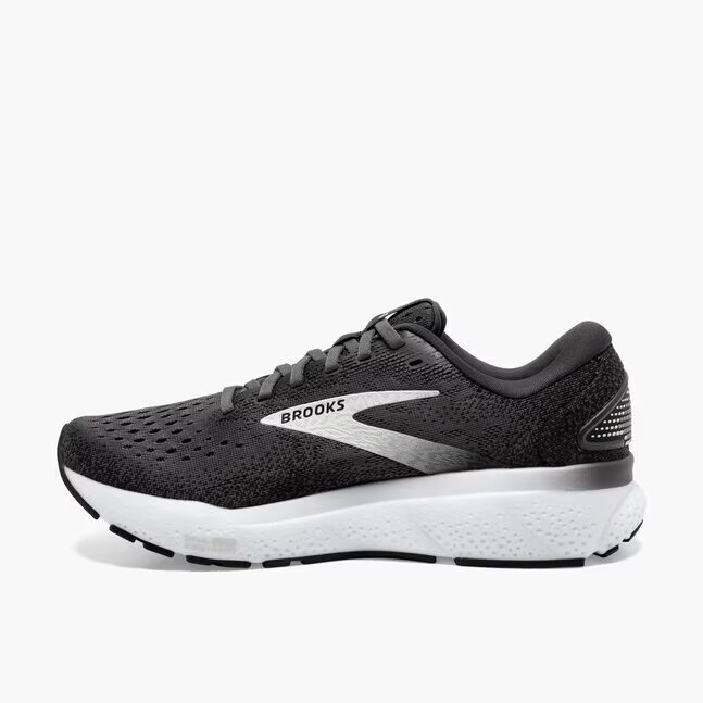 Brooks Ghost 16 Women's roadrunning shoes 4 Widths, Black/Grey/White