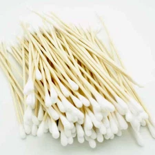 Military 6" Rifle Cleaning Cotton Swabs - Army Weapon Cleaning Swabs (100 count)