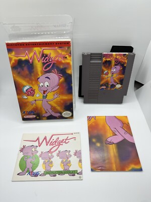 Widget Nintendo NES Atlas Complete CIB w/ Poster Rare Great Shape!