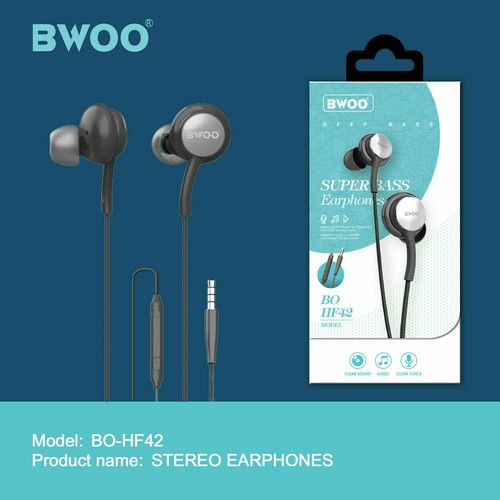 Cuffie Auricolari Super Bass Stereo Sound Jack 3.5mm Volume Microfono 1.2M HF42 - Foto 6 di 8