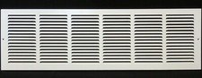 36"w X 6"h Steel Return Air Grilles Sidewall and Ceiling HVAC Duct Cover White
