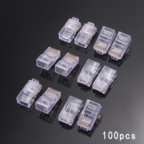 Cable Tester+Crimp Crimper+100 RJ45 CAT5 5e Connector Plug Network Tool Kit - Bild 7 von 7