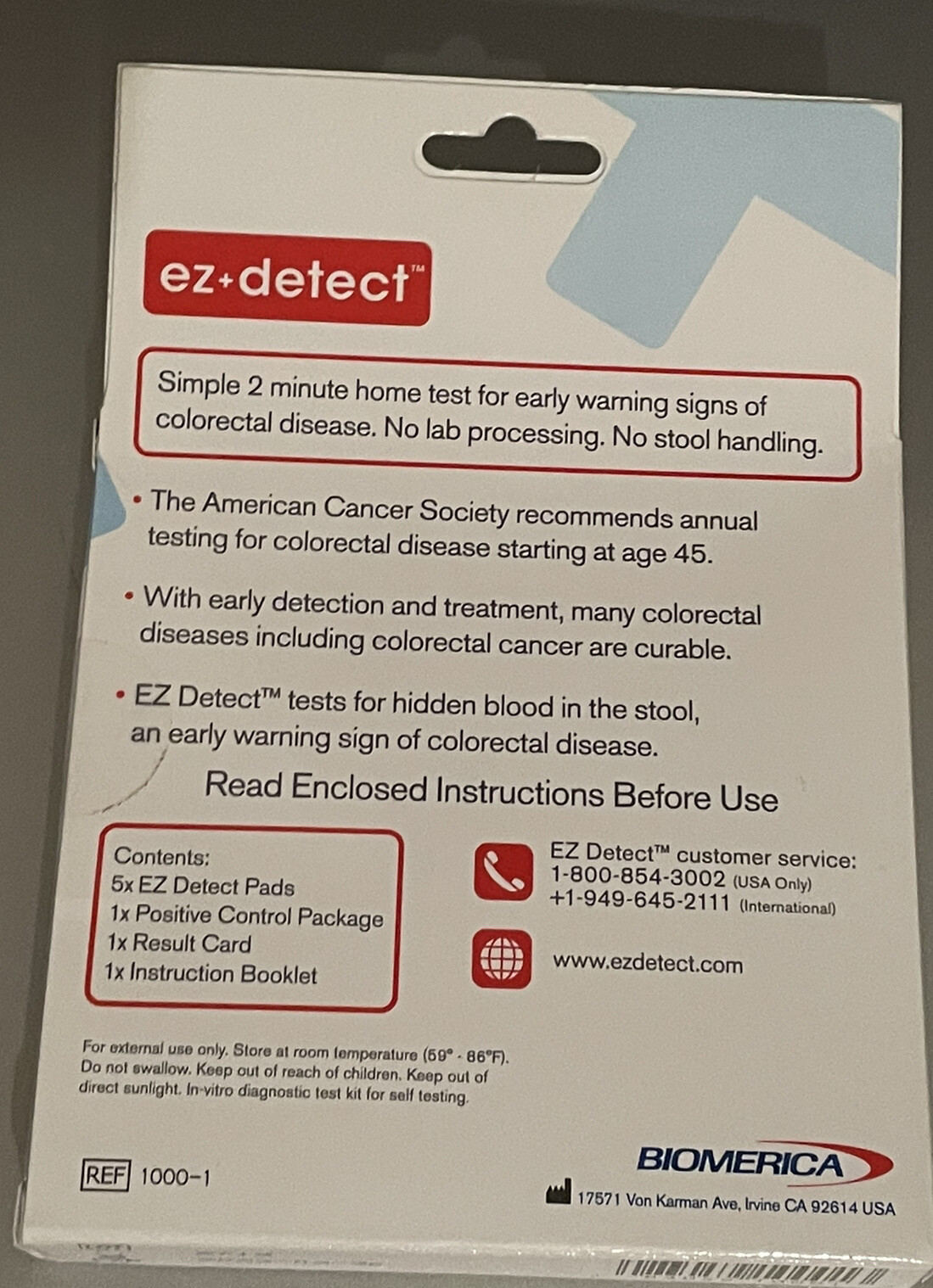 EZ Detect Colon Disease Test lot 6719 expires 93023 83059100013 eBay