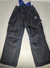 GERRY Snow Pants With Suspenders Youth Kids Size Medium 10/12 Black Ski Winter