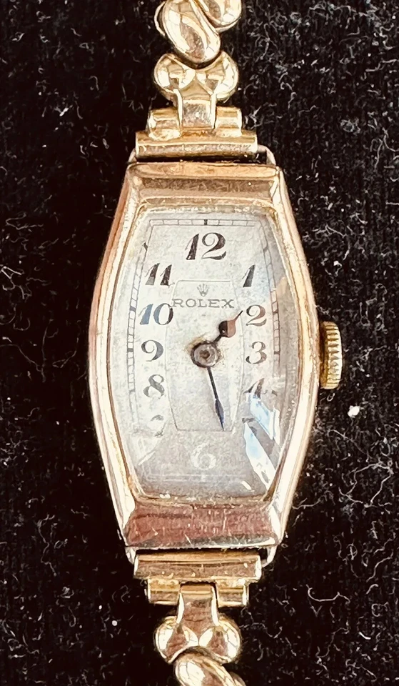 Reloj Rolex, Oro 9k Tonneau Cocktail de 1935 Caja Original, Funciona Bien. Foto 2 de 4