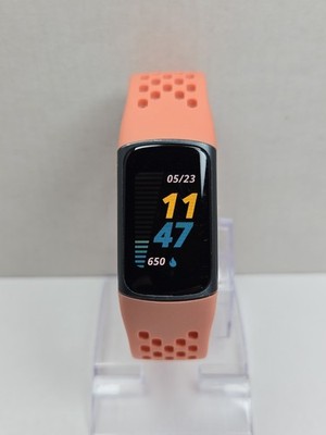 Fitbit Charge 5 FB423 Coral Fitness Tracker GPS Heart Monitor Watch IP68 - Read