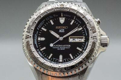 Seiko Landmaster Men's Black Watch - 5M23-6A20 for sale online | eBay