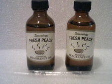 Scentolgy *Fresh Peach* two  2oz Bottles of  Fragrance Oil  Made in USA 2pk