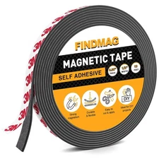 Magnetic Strip Tape 15Ft Flexible Roll Adhesive Backed Magnet Strong Sticky Back