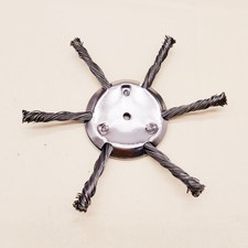Steel Wire Brush Cutter Trimmer Head, 6inch Unbreakable Wired Trimmer 6 Blade K