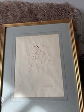 1933 Reuben Mednikoff (1906-1972) Self P ortrait Pen & Ink Line  Drawing