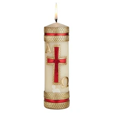 Devotional Candles Hand Decorated Family Prayer Candle by Will & Baumer, 8-In...