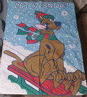 VTG 2000 Cartoon Network Scooby Doo Garden Flag Banner Let It Snow 28x40”