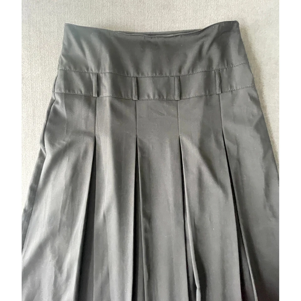 Falda Modarma Plisada Línea A Para Mujer L Negra Modesta Minimalista Midi Carrera Trabajo Foto 2 de 4