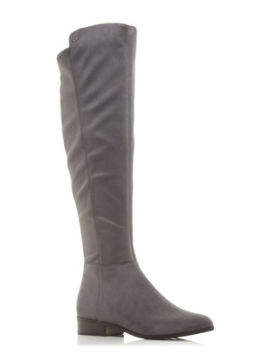 MICHAEL MICHAEL KORS Womens Gray Bromley Round Toe Block Heel Riding Boot 5