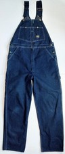 VINTAGE ADULT USA OSHKOSH BIB OVERALLS UNION MADE SANFORIZED VESTBAK 36 X 32