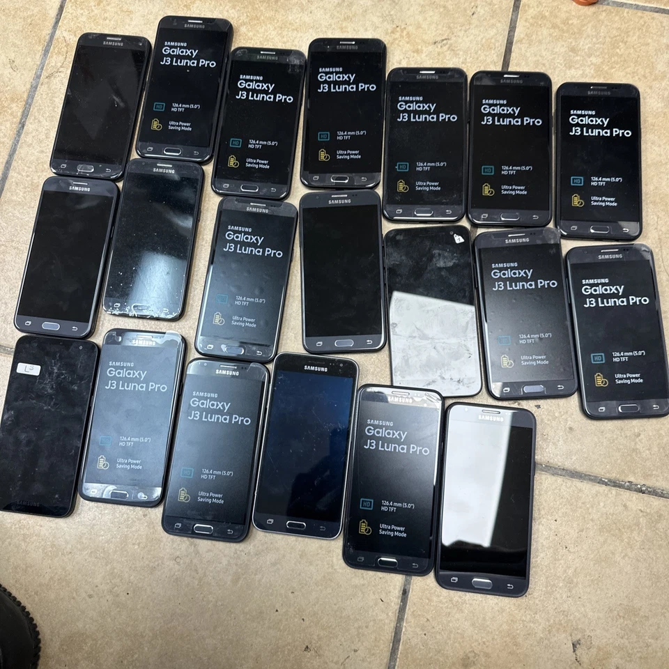 Lot Of 21  Samsung Galaxy J3 Luna Pro -(SM-S337TL)-16GB Tracfone —-AS-IS  READ - Image 3 of 4