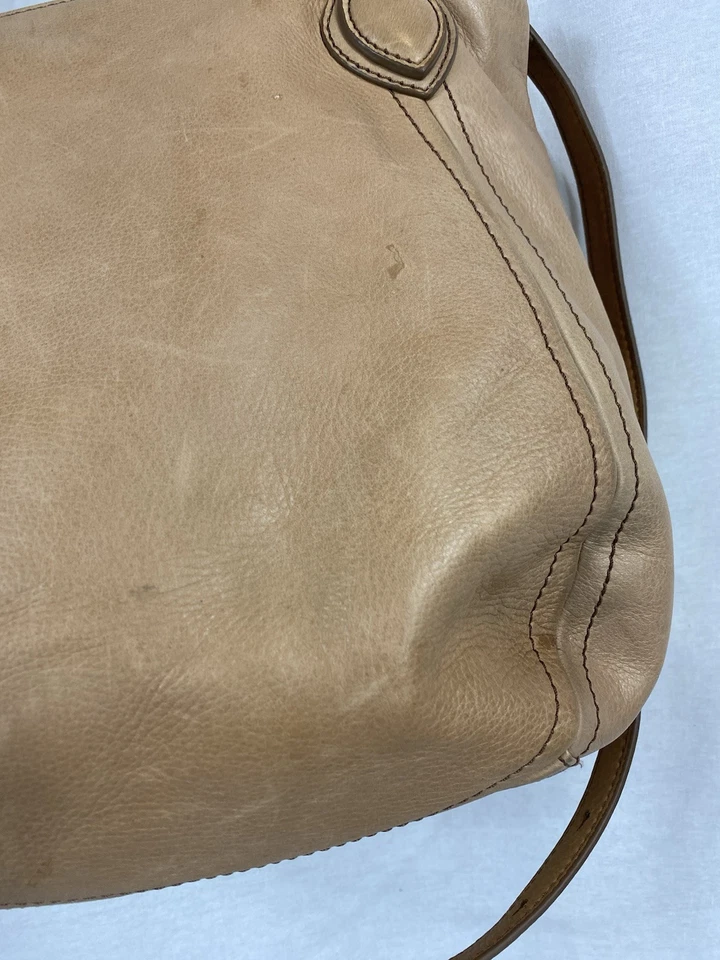 Cartera de mano vintage de cuero tostado J Crew Foto 3 de 4