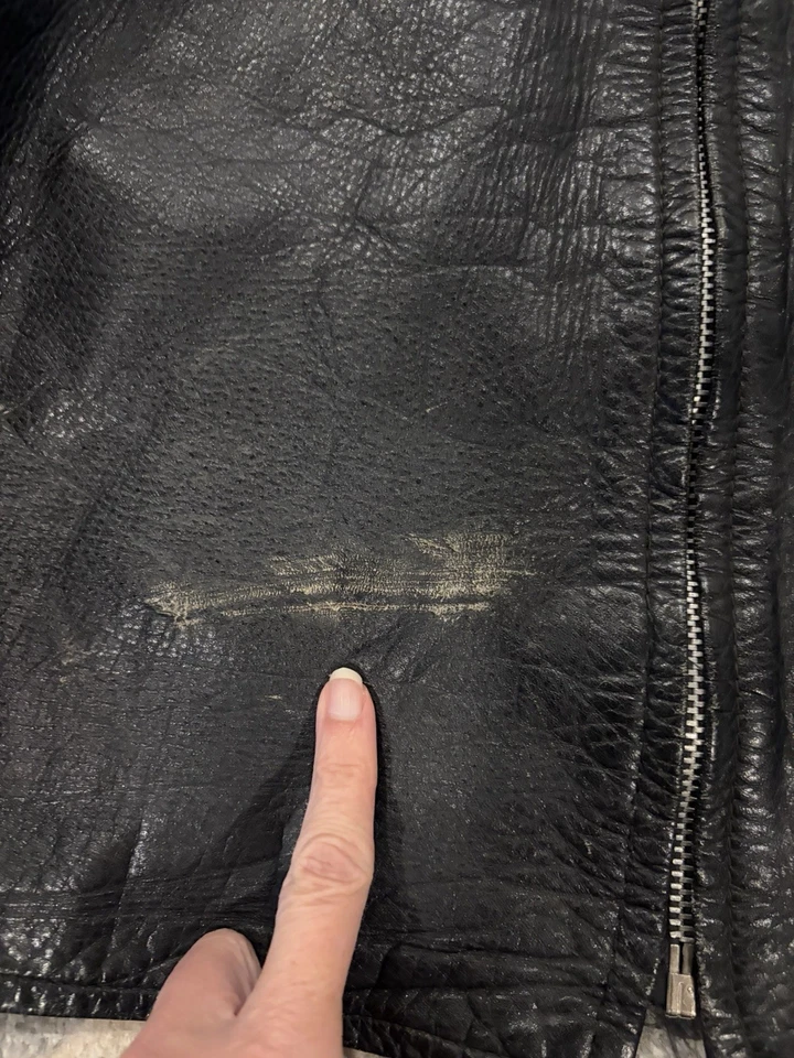 Vintage Café Racer Jacket Leather Black Brooks? - Image 4 of 4