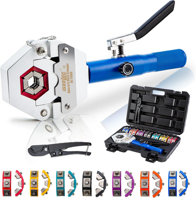 #ad Hydraulic Hose Crimper AC Crimping Tool for Barbed amp; Beaded Hose Fittings 7 Di $157.87