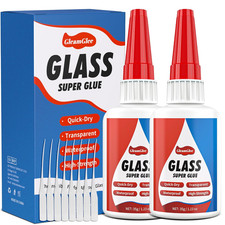 Glass Glue 35g x2 Pack, Ultra Strong Clear Adhesive for Glass  Mirrors