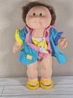 Vintage Cabbage Patch Kids Splashin Kids 14” Girl Doll Brown Hair