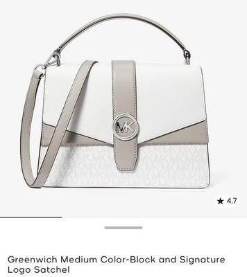 SEALED NWT Michael Kors Greenwich Medium Color-Block and Signature Logo Satchel