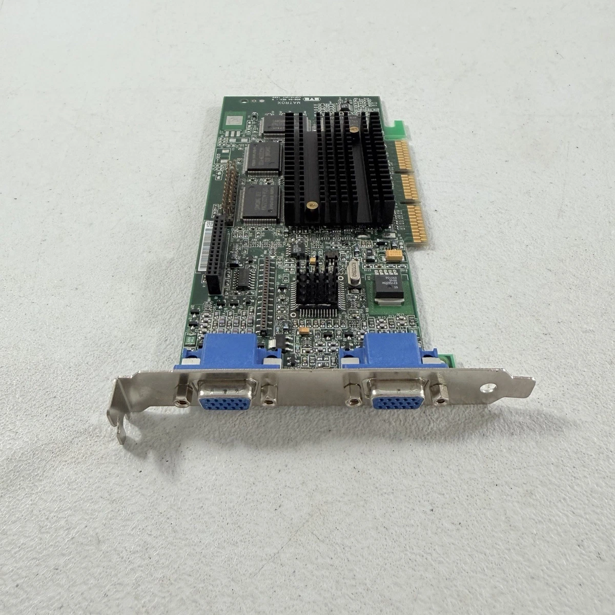 AGP card Matrox 975-02 Rev A MGI G45+MDHA32DB MT05080 Dual VGA