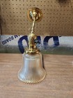 Vintage Antique Brass Wall Mount Light With Globe — photo 1
