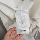 Fehaute Women White Bow One Shoulder Wide-Leg Wedding Bridal Jumpsuit size 8 NWT — photo 3