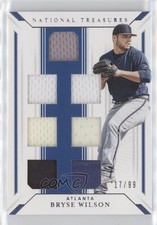 2019 Panini National Treasures Game Gear Material Sevens 17/99 Bryse Wilson 0ub2