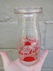 Vtg Ann Arbor Dairy Half Pint Glass Dairy Bottle