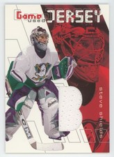 2002-03 Be a Player Between the pipes jersey Steve Shields Anaheim Mighty Ducks