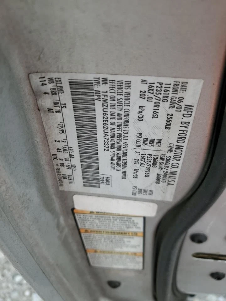 Seat Belt Front 4 Door Driver Retractor Fits 02-05 EXPLORER 2627893 - Изображение 2 из 4