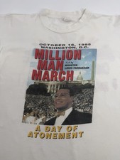 Vintage 1995 Million Man March Louis Farrakhan Rap T-Shirt Size XL