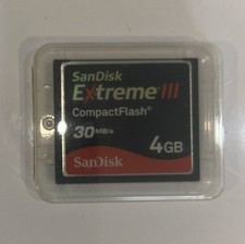 Sandisk Extreme III Compact Flash CF Memory Card 4GB CompactFlash 30MB/s 4 GB