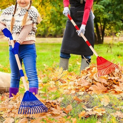 Garden Rake Leaf Rake for Travel Gardening Grass Raking Flower Bed Cleaning