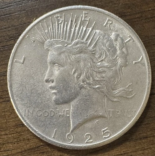 1925 P Peace US Silver Dollar - 90% Silver US Coin, Free Shipping
