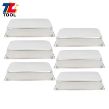 6 Full Size 4" Deep Stainless Steel Food Pans for Cooking Baking & Serving