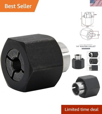 Precision 1/4'' Router Collet with Self-Releasing Design for Enhanced Stability