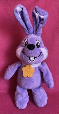 Milka Schokolade lila & weiß Hase Kaninchen mit Blume weiches Plüschtier 9-11 Zoll