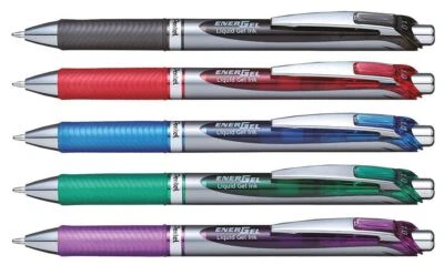 Retractable Rollerball Pen Liquid Gel Ink Pentel Energel XM 1.0mm Smudge Free